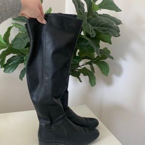 Over the knee black boot